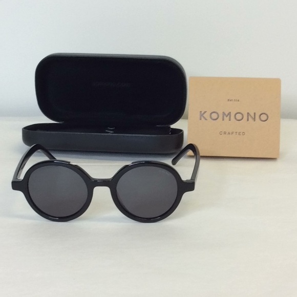KOMONO sunglasses glossy black round NEW vivien main image 12